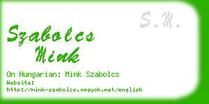 szabolcs mink business card